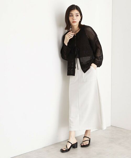 THE SHOP TK / ザ ショップ ティーケー その他トップス | 【前後2WAY】タンク付透かし柄ニット/洗える | 詳細12