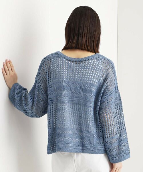 THE SHOP TK / ザ ショップ ティーケー その他トップス | 【前後2WAY】タンク付透かし柄ニット/洗える | 詳細16