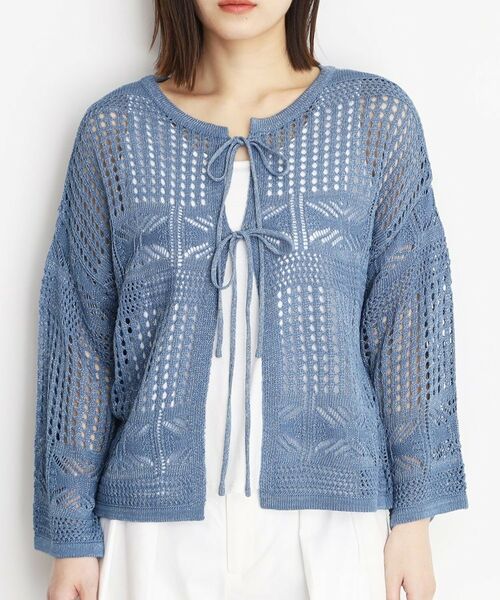 THE SHOP TK / ザ ショップ ティーケー その他トップス | 【前後2WAY】タンク付透かし柄ニット/洗える | 詳細22