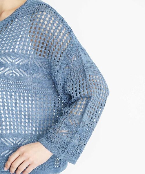 THE SHOP TK / ザ ショップ ティーケー その他トップス | 【前後2WAY】タンク付透かし柄ニット/洗える | 詳細26