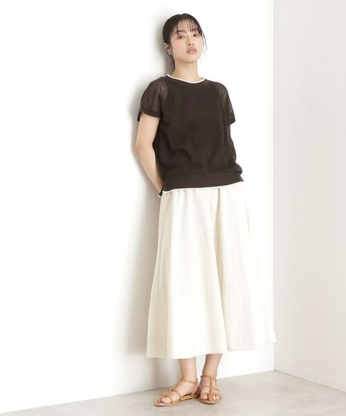 THE SHOP TK / ザ ショップ ティーケー その他トップス | フレンチスリーブメッシュニットタンクセット【洗える】 | 詳細11