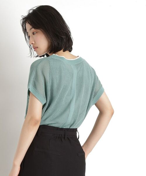 THE SHOP TK / ザ ショップ ティーケー その他トップス | フレンチスリーブメッシュニットタンクセット【洗える】 | 詳細15
