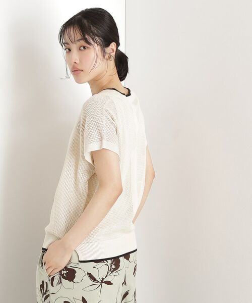THE SHOP TK / ザ ショップ ティーケー その他トップス | フレンチスリーブメッシュニットタンクセット【洗える】 | 詳細2