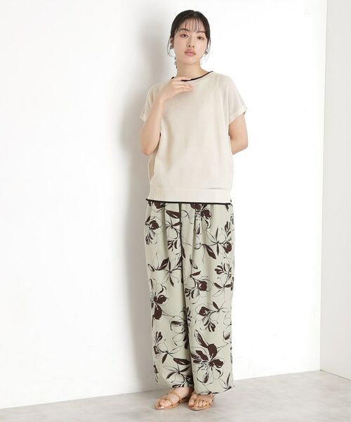 THE SHOP TK / ザ ショップ ティーケー その他トップス | フレンチスリーブメッシュニットタンクセット【洗える】 | 詳細3