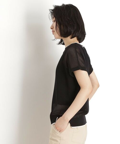 THE SHOP TK / ザ ショップ ティーケー その他トップス | フレンチスリーブメッシュニットタンクセット【洗える】 | 詳細6