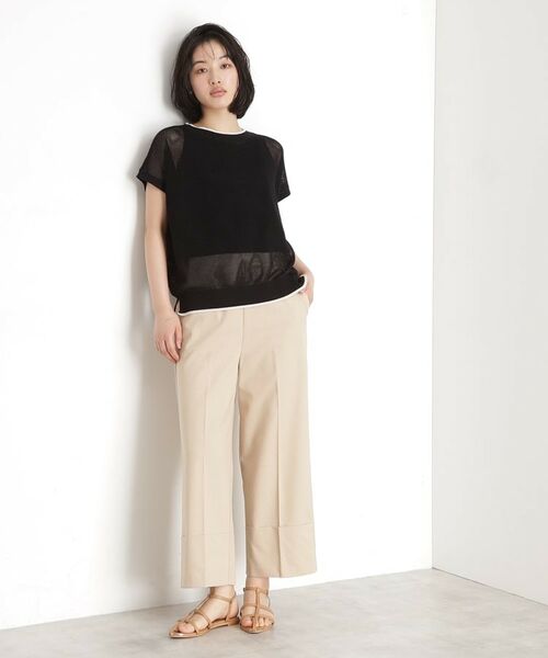 THE SHOP TK / ザ ショップ ティーケー その他トップス | フレンチスリーブメッシュニットタンクセット【洗える】 | 詳細7
