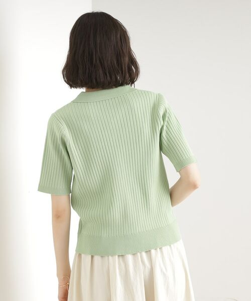 THE SHOP TK / ザ ショップ ティーケー ニット・セーター | リブニットポロシャツ【洗濯機OK】 | 詳細10