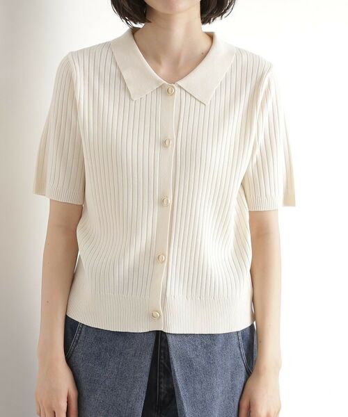 THE SHOP TK / ザ ショップ ティーケー ニット・セーター | リブニットポロシャツ【洗濯機OK】 | 詳細13