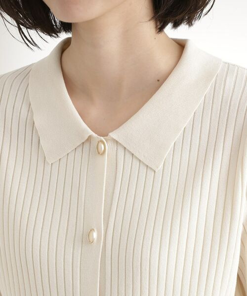 THE SHOP TK / ザ ショップ ティーケー ニット・セーター | リブニットポロシャツ【洗濯機OK】 | 詳細16