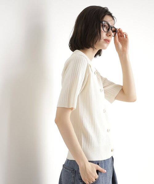 THE SHOP TK / ザ ショップ ティーケー ニット・セーター | リブニットポロシャツ【洗濯機OK】 | 詳細2