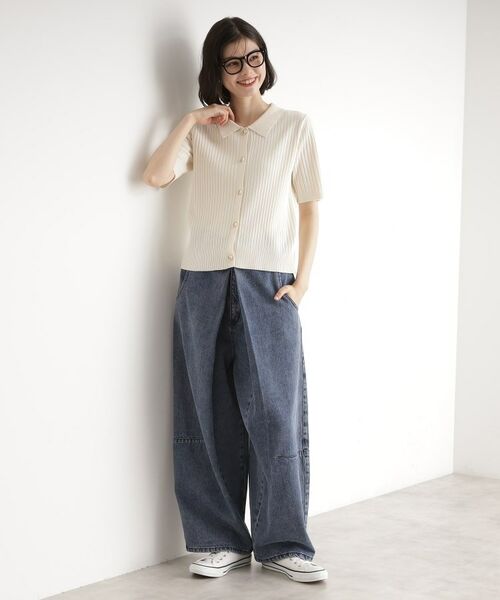 THE SHOP TK / ザ ショップ ティーケー ニット・セーター | リブニットポロシャツ【洗濯機OK】 | 詳細3