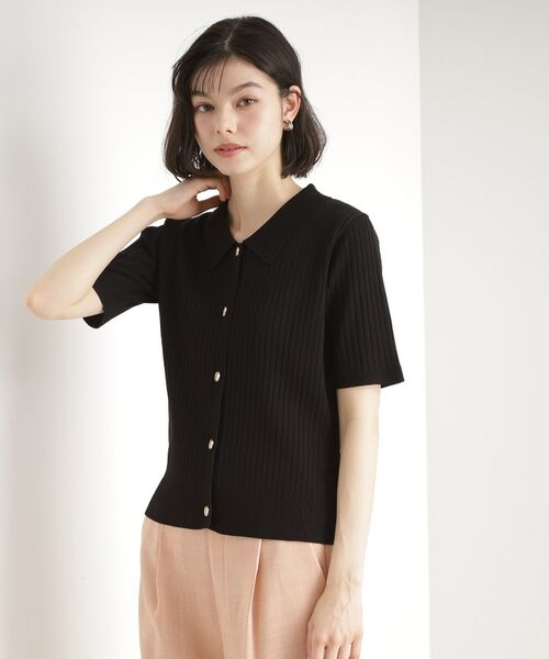 THE SHOP TK / ザ ショップ ティーケー ニット・セーター | リブニットポロシャツ【洗濯機OK】 | 詳細5