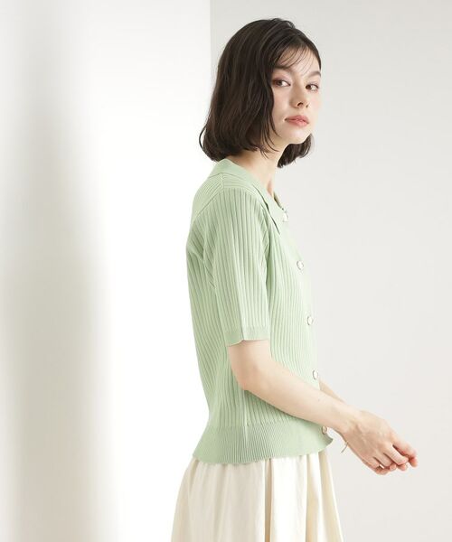 THE SHOP TK / ザ ショップ ティーケー ニット・セーター | リブニットポロシャツ【洗濯機OK】 | 詳細9