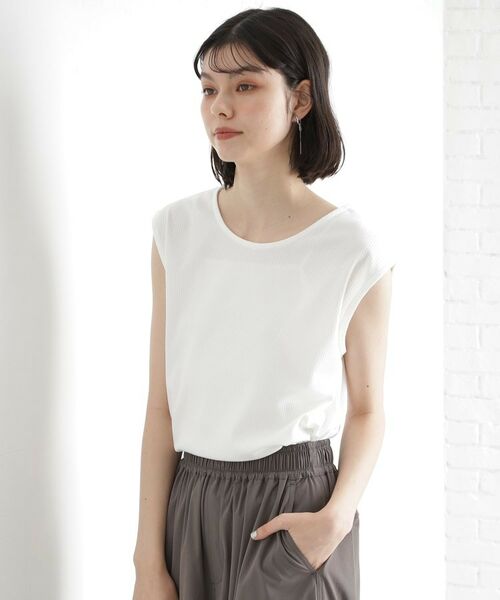 THE SHOP TK / ザ ショップ ティーケー キャミソール・チューブトップ | 前後2WAYワイドリブタンク【洗濯機OK】 | 詳細1