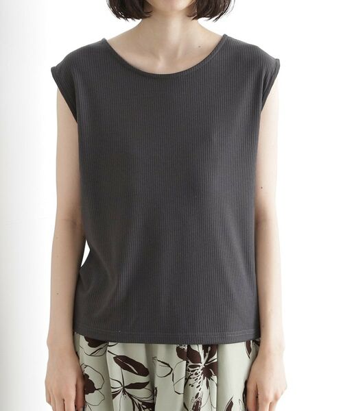 THE SHOP TK / ザ ショップ ティーケー キャミソール・チューブトップ | 前後2WAYワイドリブタンク【洗濯機OK】 | 詳細15