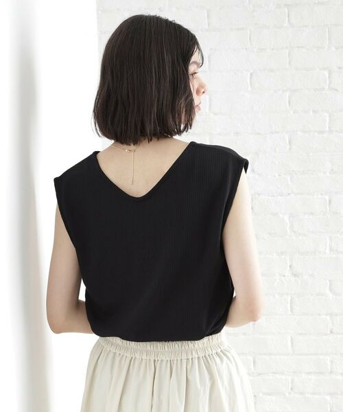 THE SHOP TK / ザ ショップ ティーケー キャミソール・チューブトップ | 前後2WAYワイドリブタンク【洗濯機OK】 | 詳細5
