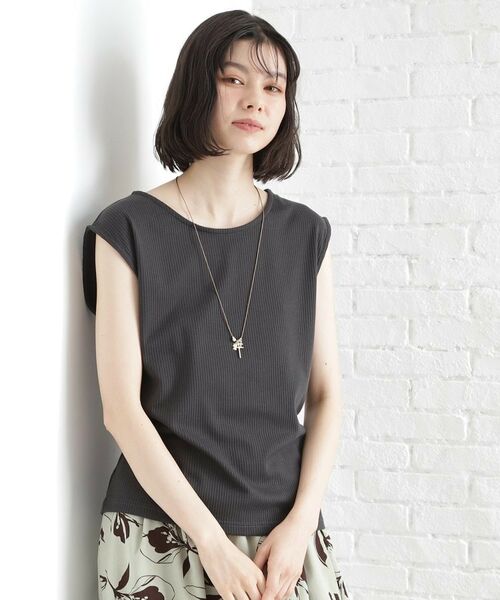 THE SHOP TK/ザ ショップ ティーケー 前後2WAYワイドリブタンク スミクロ(018) 12(M) THE SHOP TK/ザ ショップ ティーケー 前後2WAYワイドリブタンク スミクロ(018) 12(M)