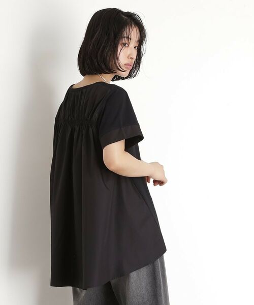 THE SHOP TK / ザ ショップ ティーケー チュニック | 切替バックギャザーチュニック【洗濯機OK/接触冷感/UV】 | 詳細12