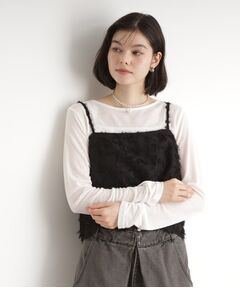 THE SHOP TK / ザ ショップ ティーケー その他トップス | シアーフライスセットビスチェ【洗える】