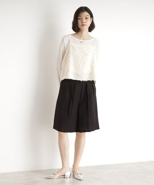 THE SHOP TK / ザ ショップ ティーケー その他トップス | シアーフライスセットビスチェ【洗える】 | 詳細3