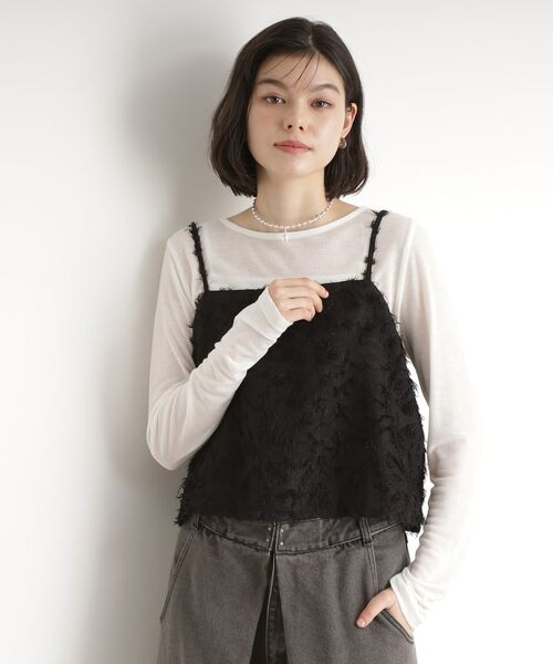 THE SHOP TK / ザ ショップ ティーケー その他トップス | シアーフライスセットビスチェ【洗える】 | 詳細5