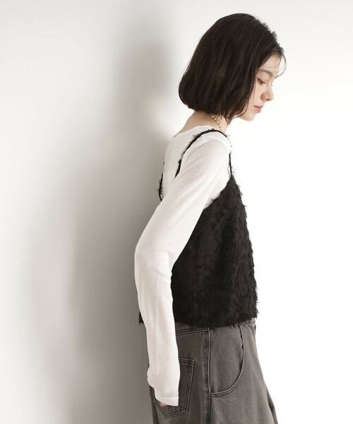 THE SHOP TK / ザ ショップ ティーケー その他トップス | シアーフライスセットビスチェ【洗える】 | 詳細6