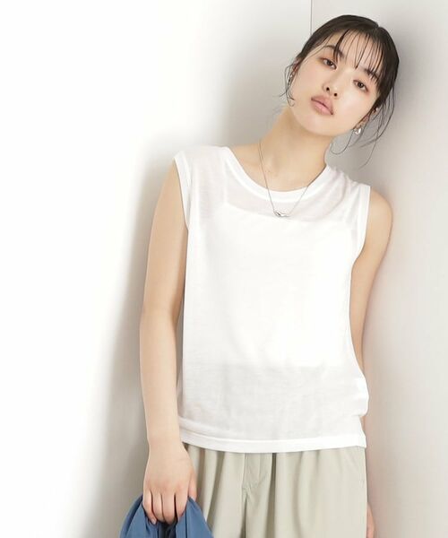 THE SHOP TK / ザ ショップ ティーケー その他トップス | シアーカーデ＆タンクトップ【セットアイテム/洗える】 | 詳細20