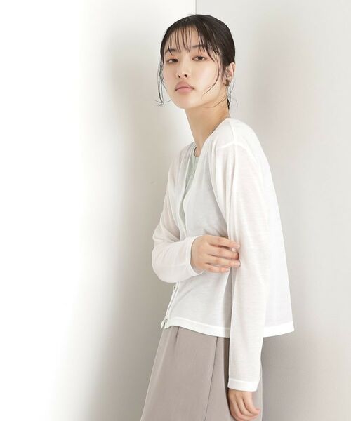 THE SHOP TK / ザ ショップ ティーケー その他トップス | シアーカーデ＆タンクトップ【セットアイテム/洗える】 | 詳細3