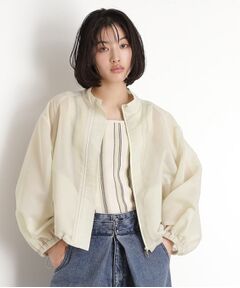 THE SHOP TK / ザ ショップ ティーケー レザーブルゾン・ジャケット | シアースタンドカラーブルゾン【洗える】