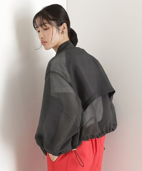 THE SHOP TK / ザ ショップ ティーケー レザーブルゾン・ジャケット | シアースタンドカラーブルゾン【洗える】 | 詳細3