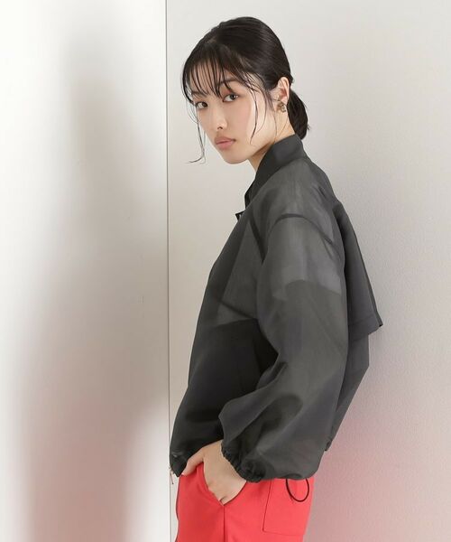 THE SHOP TK / ザ ショップ ティーケー レザーブルゾン・ジャケット | シアースタンドカラーブルゾン【洗える】 | 詳細4