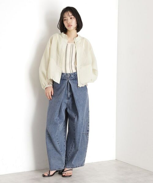 THE SHOP TK / ザ ショップ ティーケー レザーブルゾン・ジャケット | シアースタンドカラーブルゾン【洗える】 | 詳細6