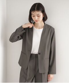 THE SHOP TK / ザ ショップ ティーケー ノーカラージャケット | 【セットアップ可】ノーカラージャケット