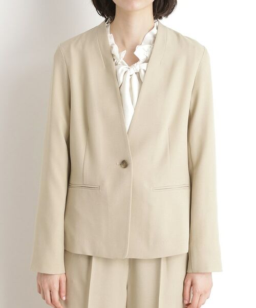 THE SHOP TK / ザ ショップ ティーケー ノーカラージャケット | 【セットアップ可】ノーカラージャケット | 詳細9