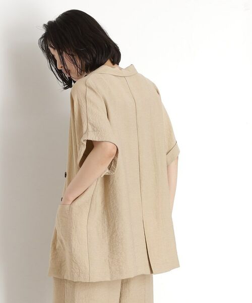 THE SHOP TK / ザ ショップ ティーケー テーラードジャケット | リネン混半袖テーラージャケット【洗える/セットアップ可】 | 詳細16