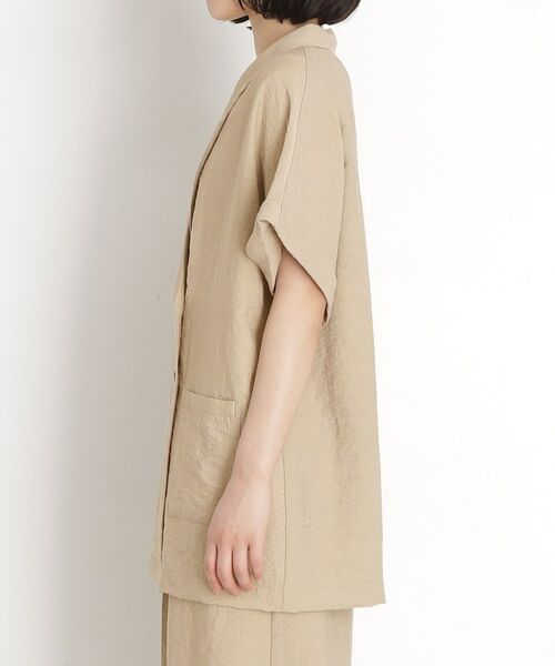 THE SHOP TK / ザ ショップ ティーケー テーラードジャケット | リネン混半袖テーラージャケット【洗える/セットアップ可】 | 詳細19