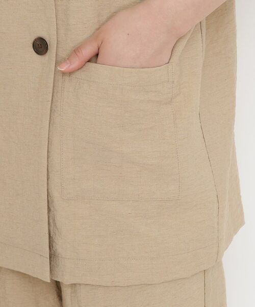 THE SHOP TK / ザ ショップ ティーケー テーラードジャケット | リネン混半袖テーラージャケット【洗える/セットアップ可】 | 詳細23