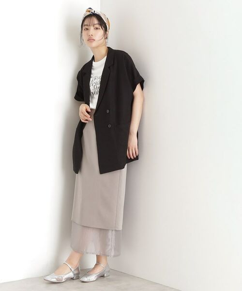 THE SHOP TK / ザ ショップ ティーケー テーラードジャケット | リネン混半袖テーラージャケット【洗える/セットアップ可】 | 詳細6