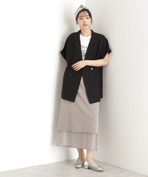 THE SHOP TK / ザ ショップ ティーケー テーラードジャケット | リネン混半袖テーラージャケット【洗える/セットアップ可】 | 詳細7