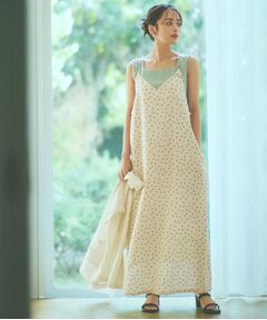 THE SHOP TK / ザ ショップ ティーケー ワンピース | ドット柄キャミワンピース/洗える