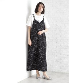 THE SHOP TK / ザ ショップ ティーケー ワンピース | ドット柄キャミワンピース/洗える