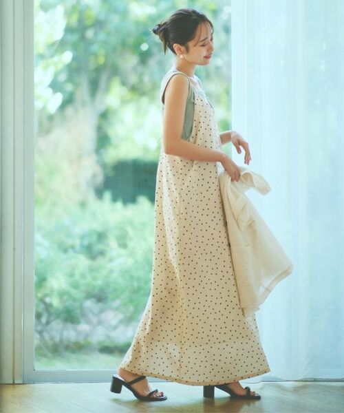 THE SHOP TK / ザ ショップ ティーケー ワンピース | ドット柄キャミワンピース/洗える | 詳細1