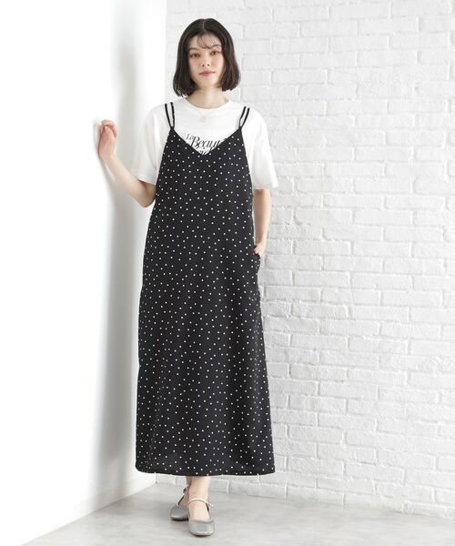 THE SHOP TK / ザ ショップ ティーケー ワンピース | ドット柄キャミワンピース/洗える | 詳細8