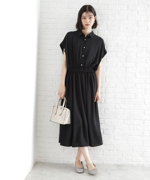 THE SHOP TK / ザ ショップ ティーケー ロング・マキシ丈ワンピース | シャツワンピース【防シワ／接触冷感／UV／洗濯機OK】 | 詳細1