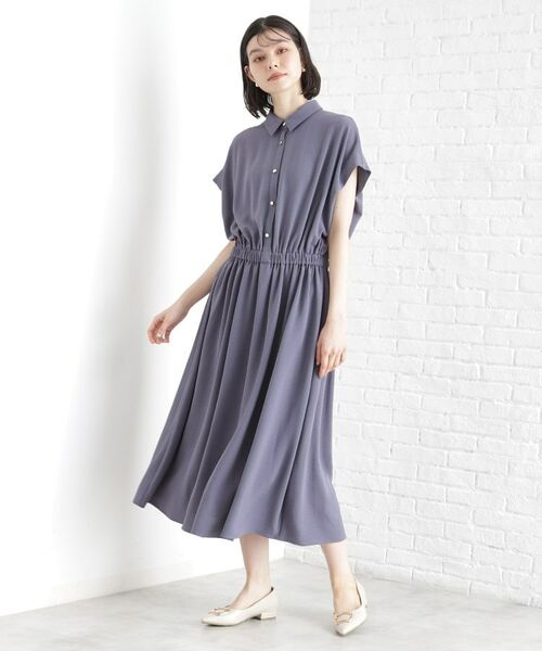 THE SHOP TK / ザ ショップ ティーケー ロング・マキシ丈ワンピース | シャツワンピース【防シワ／接触冷感／UV／洗濯機OK】 | 詳細10