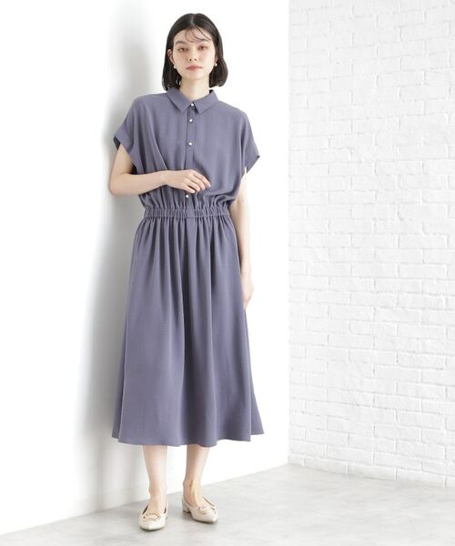 THE SHOP TK/ザ ショップ ティーケー リラックスワンピース【シワになりにくい/接触冷感/UV/洗える】 パープル(082) 12(M) THE SHOP TK/ザ ショップ ティーケー リラックスワンピース【シワになりにくい/接触冷感/UV/洗える】 パープル(082) 12(M)