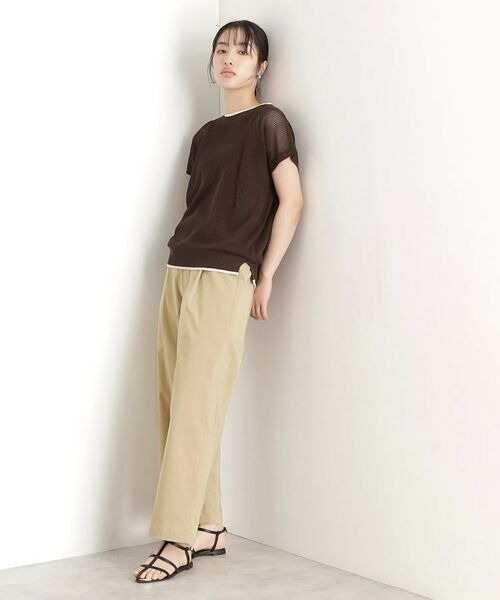 THE SHOP TK / ザ ショップ ティーケー ショート・ハーフ・半端丈パンツ | 【XS-XLサイズ/ラクに穿ける】ハイパーストレッチワイドパンツ/接触冷感/洗える | 詳細13