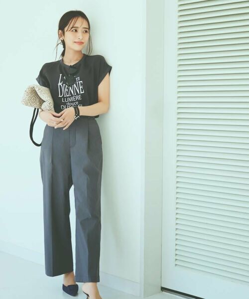 THE SHOP TK / ザ ショップ ティーケー ショート・ハーフ・半端丈パンツ | 【XS-XLサイズ/ラクに穿ける】ハイパーストレッチワイドパンツ/接触冷感/洗える | 詳細2