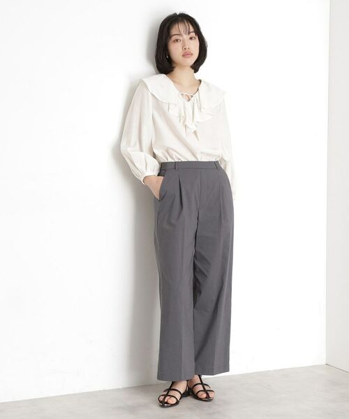 THE SHOP TK / ザ ショップ ティーケー ショート・ハーフ・半端丈パンツ | 【XS-XLサイズ/ラクに穿ける】ハイパーストレッチワイドパンツ/接触冷感/洗える | 詳細4