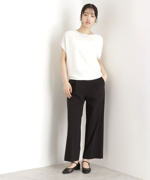 THE SHOP TK / ザ ショップ ティーケー ショート・ハーフ・半端丈パンツ | 【XS-XLサイズ/ラクに穿ける】ハイパーストレッチワイドパンツ/接触冷感/洗える | 詳細9